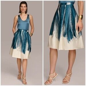 Donna Karan Abstract Print Skirt Size 14